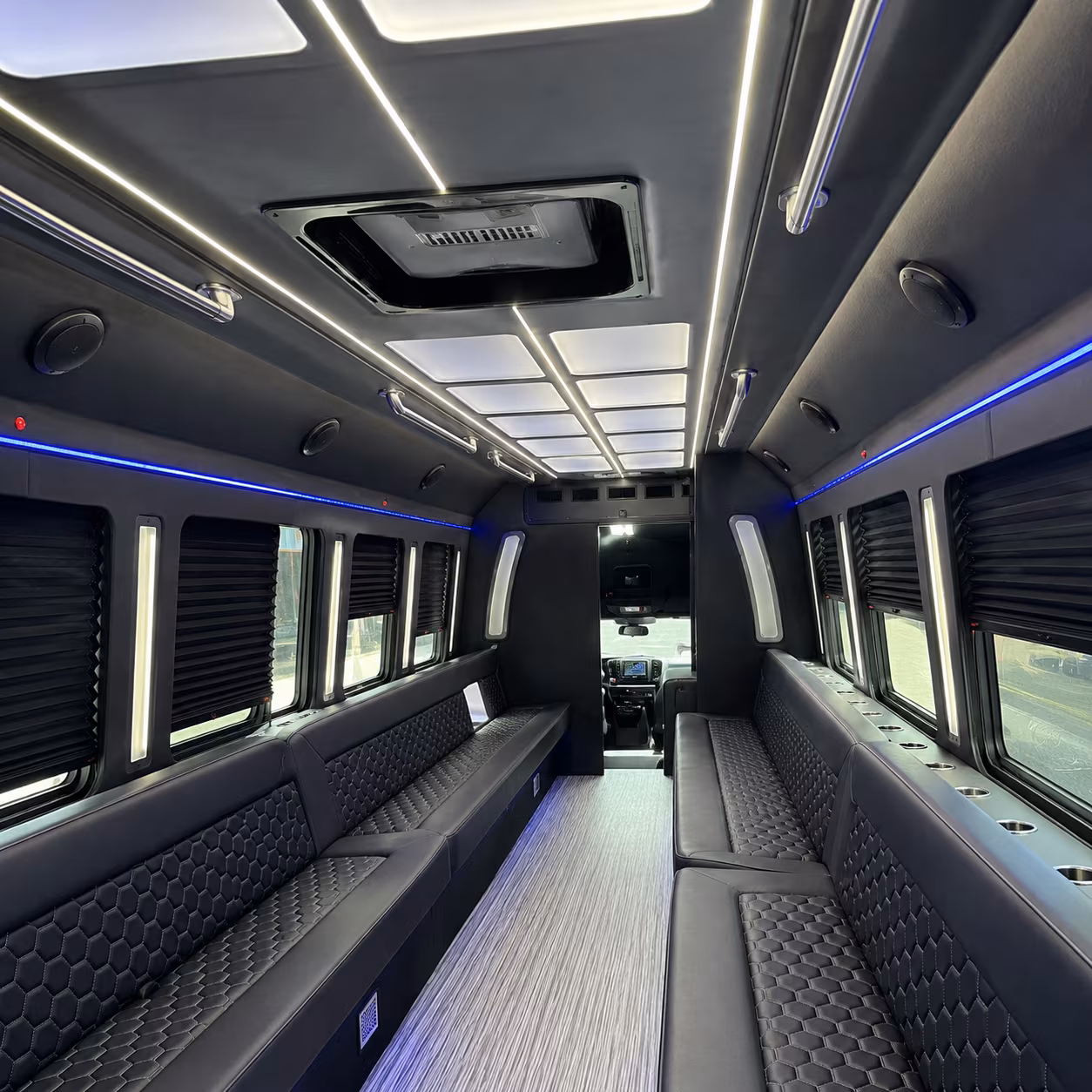 dayton party bus rental interior