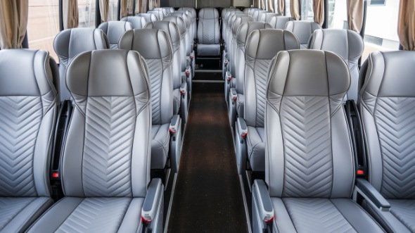 dayton 54 passenger charter bus interior