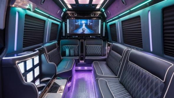 party bus rental interior bloomington